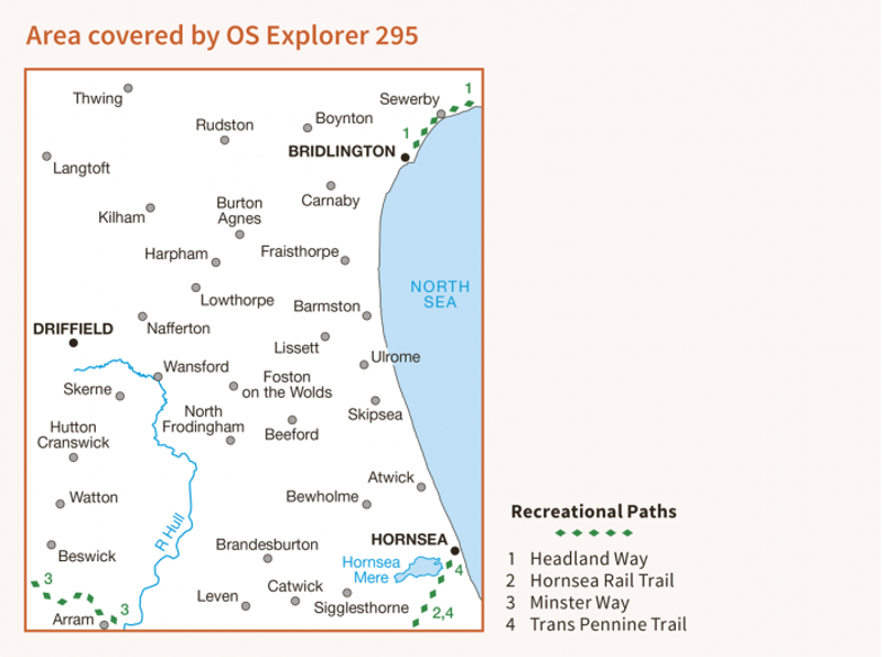 OS Explorer Map 295 - Bridlington Driffield and Hornsea-2